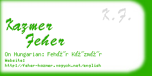 kazmer feher business card